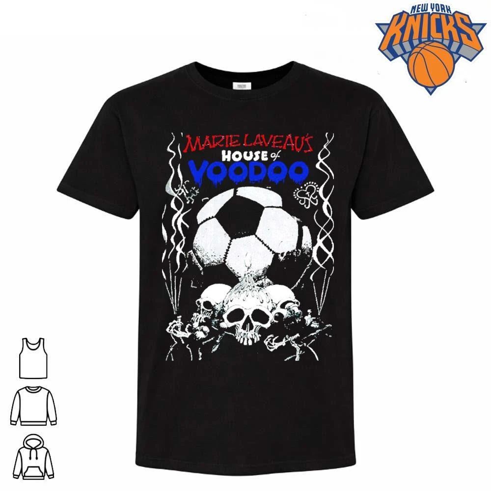 Marie Laveaus House Of Voodoo Soccer Skulls Halloween Gothic Shirt