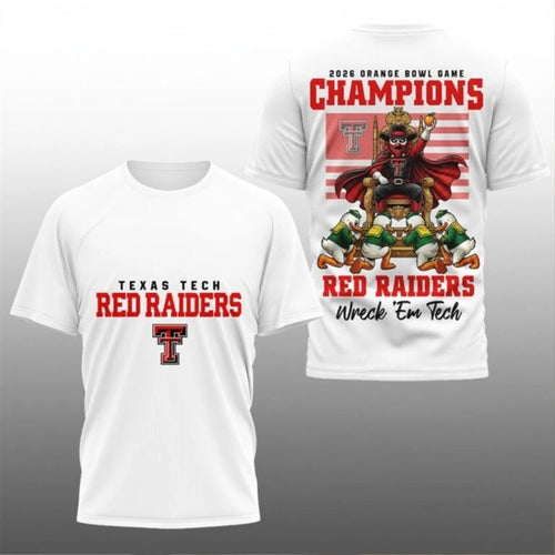 2026 Orange Bowl Game Champions Red Raiders Wreck Em Tech Logo Shirt