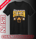 Minnesota Golden Gophers 2026 NCAA Women’s Basketball Tournament March Madness Sweet 16 Court Shot T-Shirt