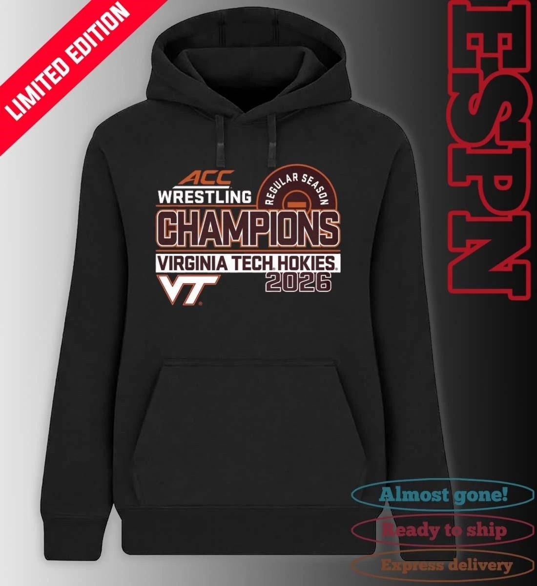 Virginia Tech 2026 Wrestling ACC Regular Season Champions Shirt