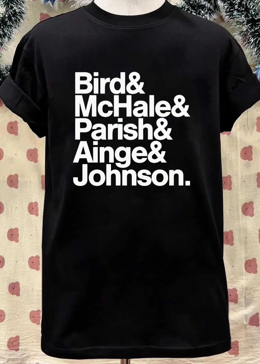 Celtics Legends Bird McHale Parish Ainge Johnson Boston Celtics T-Shirt