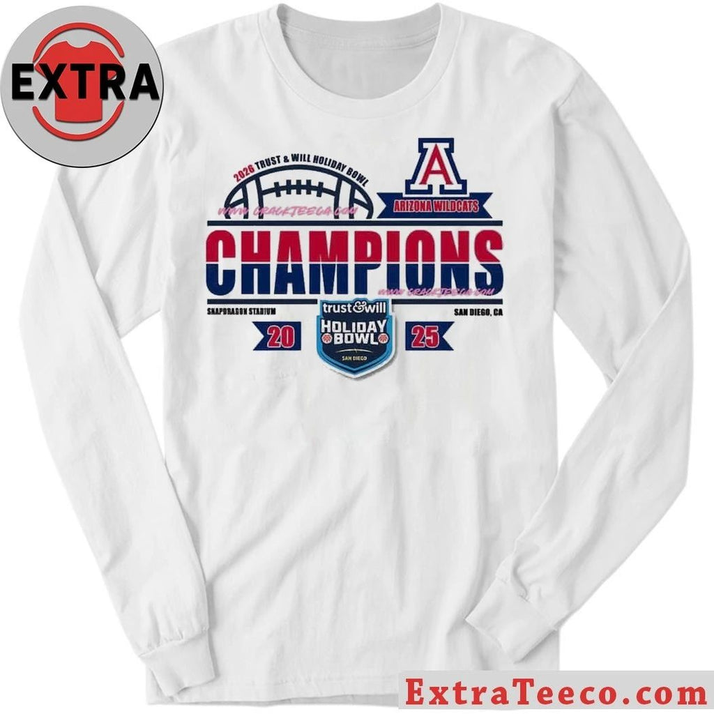 Celebrating the Arizona Wildcats’ victory at the 2026 Trust & Will Holiday Bowl at Snapdragon Stadium, San Diego, CA Shirt