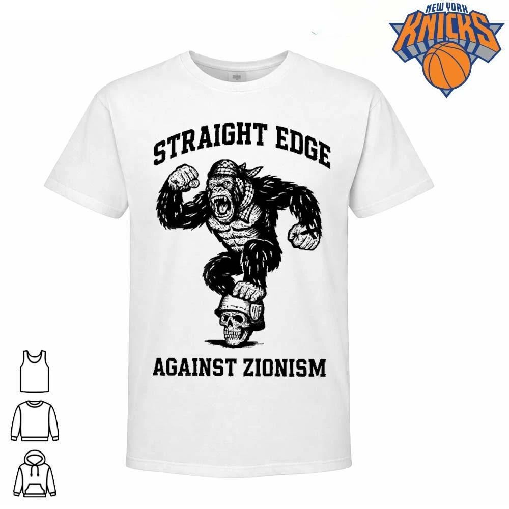 Straight Edge Against Zionism Gorilla Skull Hardcore Punk Shirt