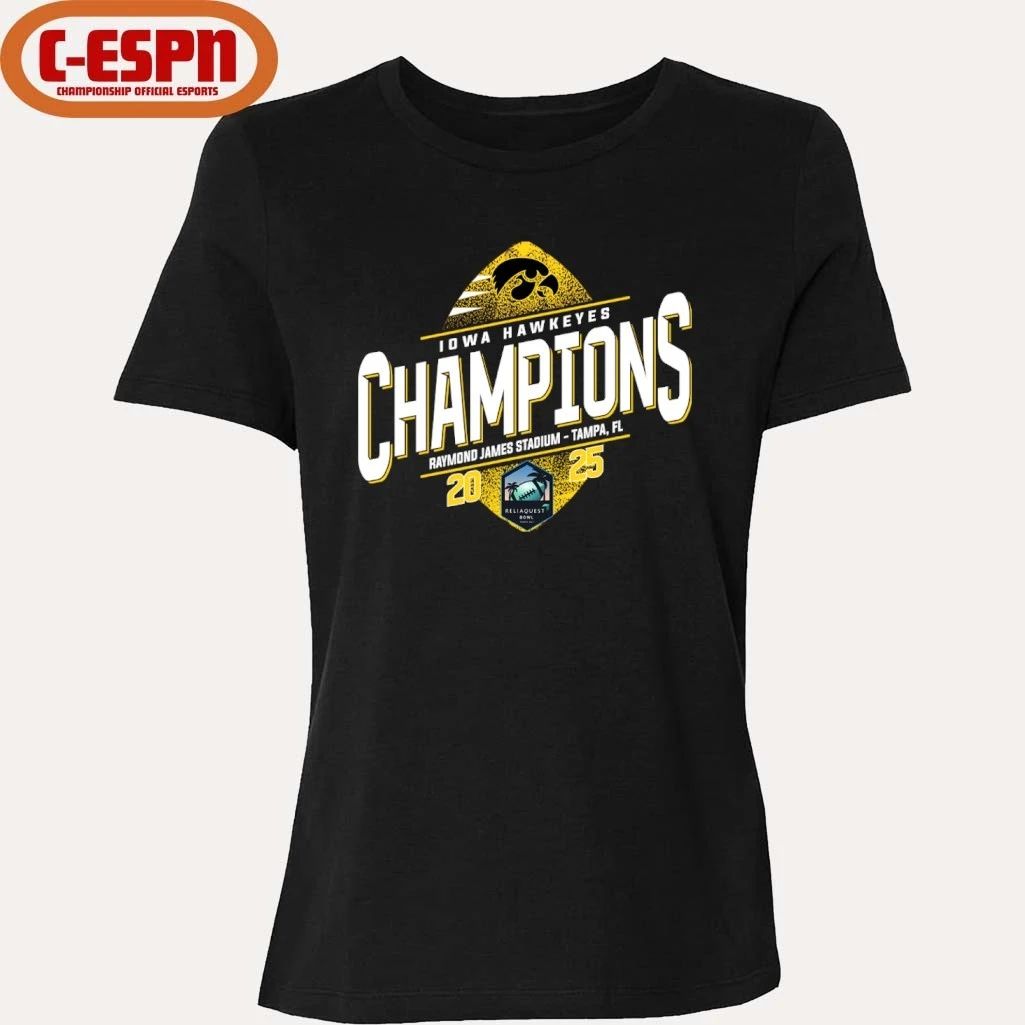 Iowa Hawkeyes Reliaquest Bowl Champions T-Shirt