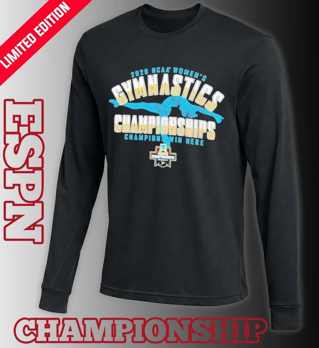2026 NCAA Women’s Gymnastics Championship Fort Worth TX April 16 -18 Champions T-Shirt