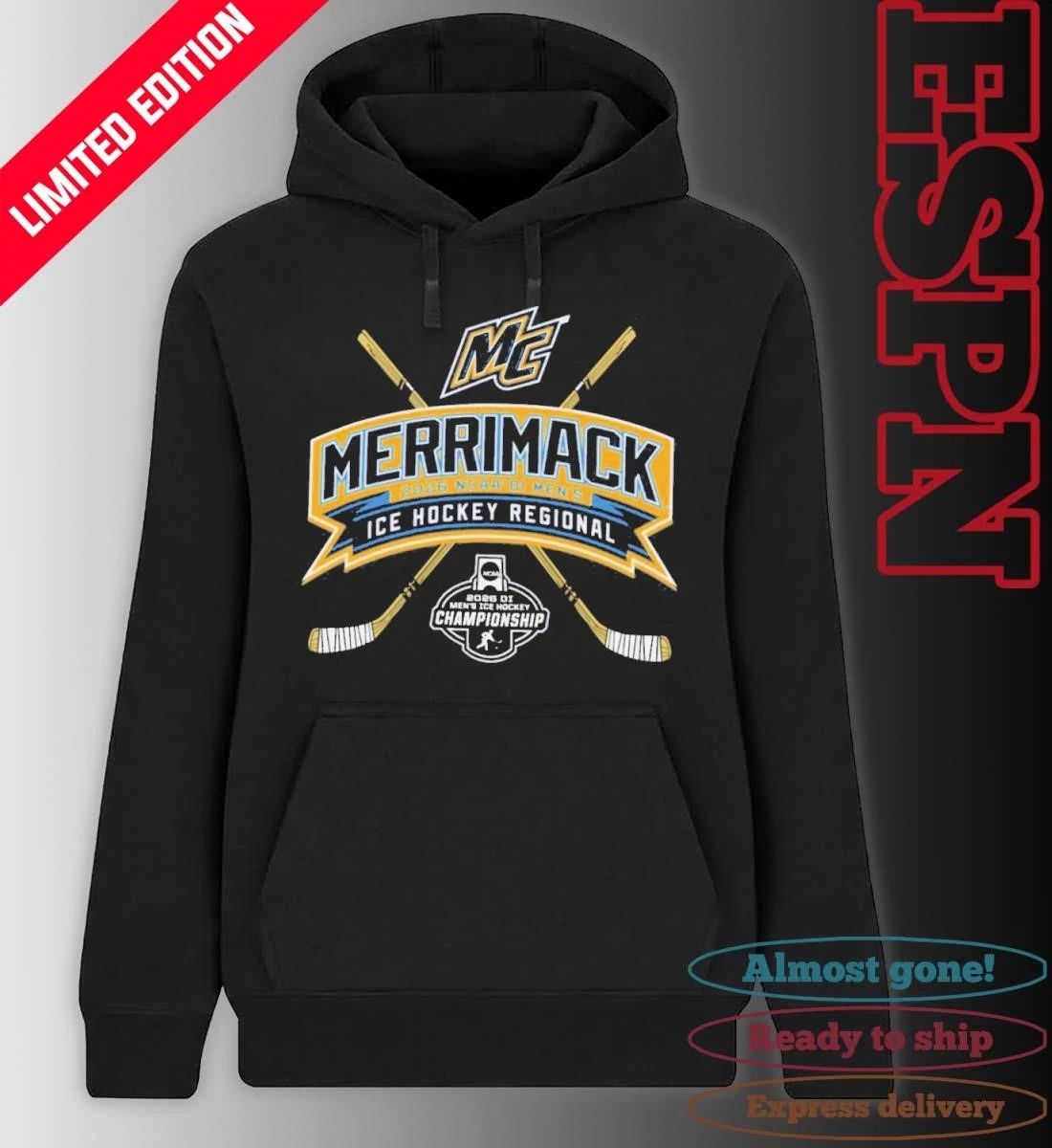 Merrimack Warriors 2026 NCAA DI Men’s Ice Hockey Regionals T-Shirt