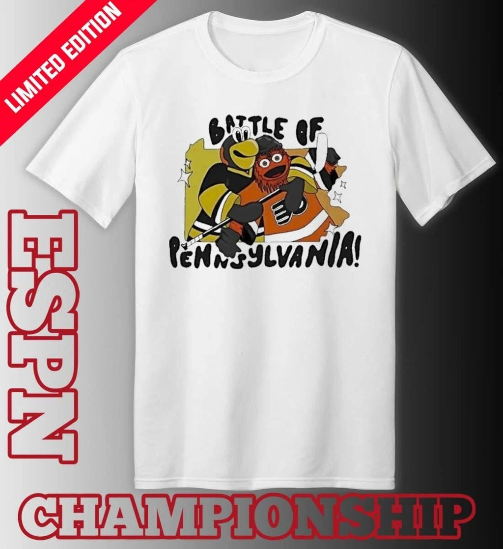 Pittsburgh Penguins Vs Philadelphia Flyers Mascot Battle Of Pennsylvania NHL Playoffs shirt