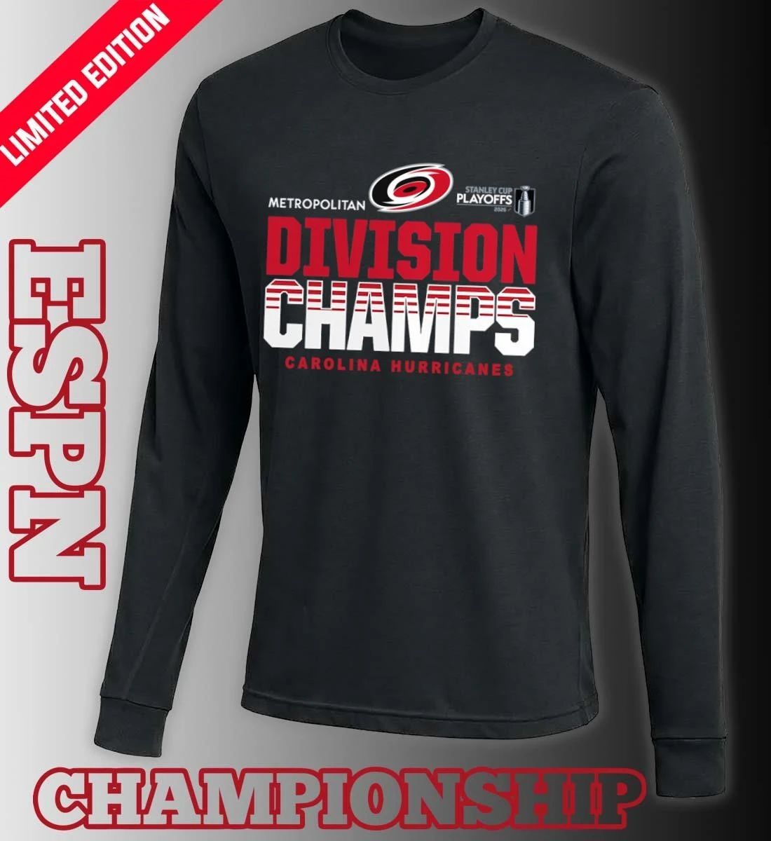 NHL Metropolitan Division Champions 2026 Carolina Hurricanes Hockey Shirt