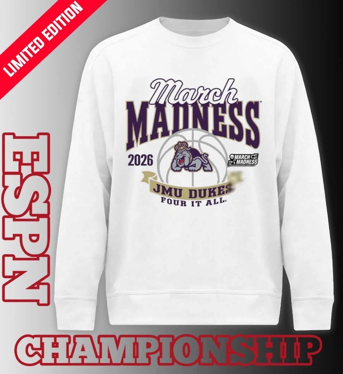 James Madison University Women’s Basketball 2026 March Madness Bound Shirt