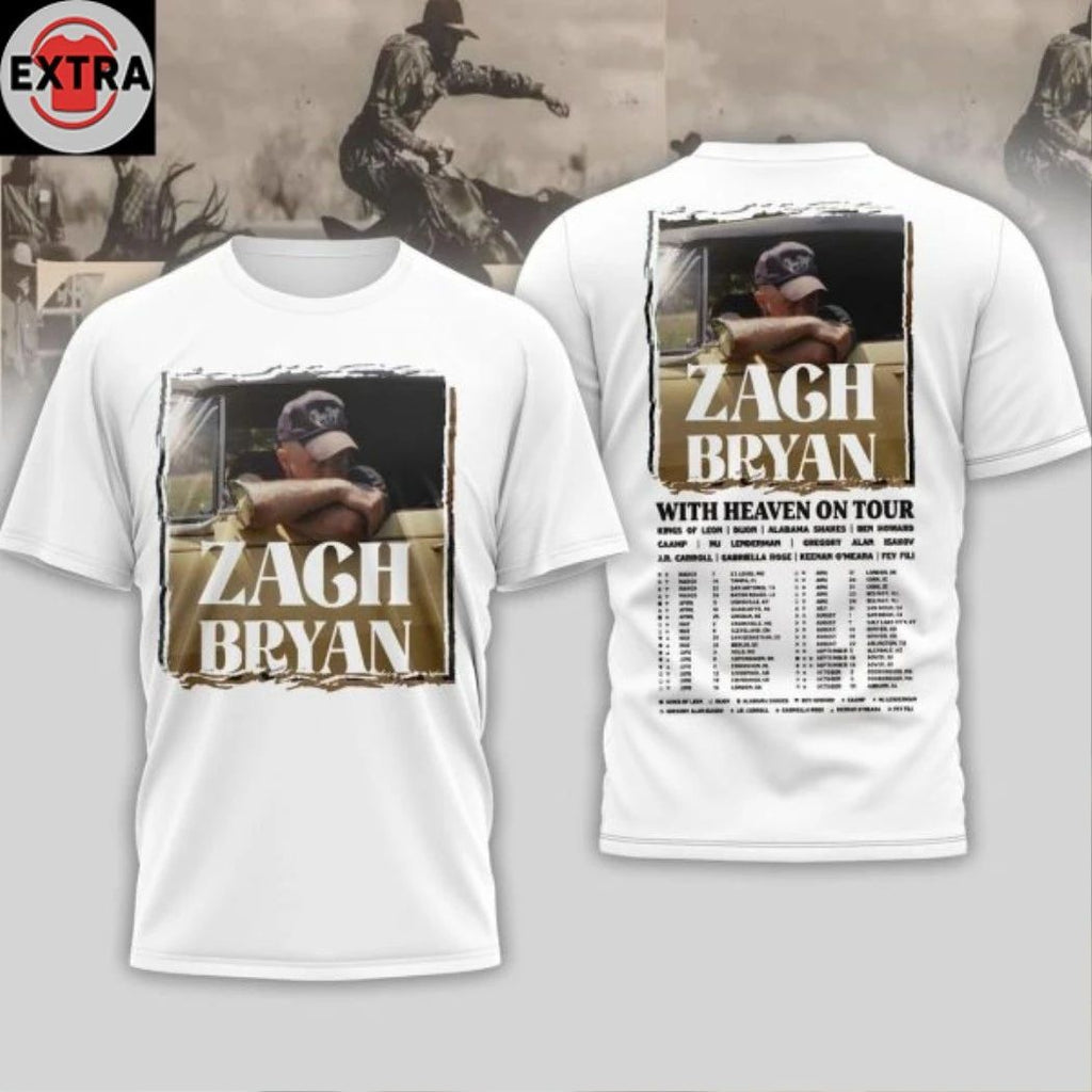 Zach Bryan With Heaven On Tour 2026 Living In The Dream Hoodie T-Shirt