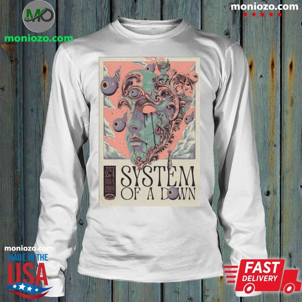 Original System Of A Down Paris France 7 2-7 4 2026 Poster Shirt