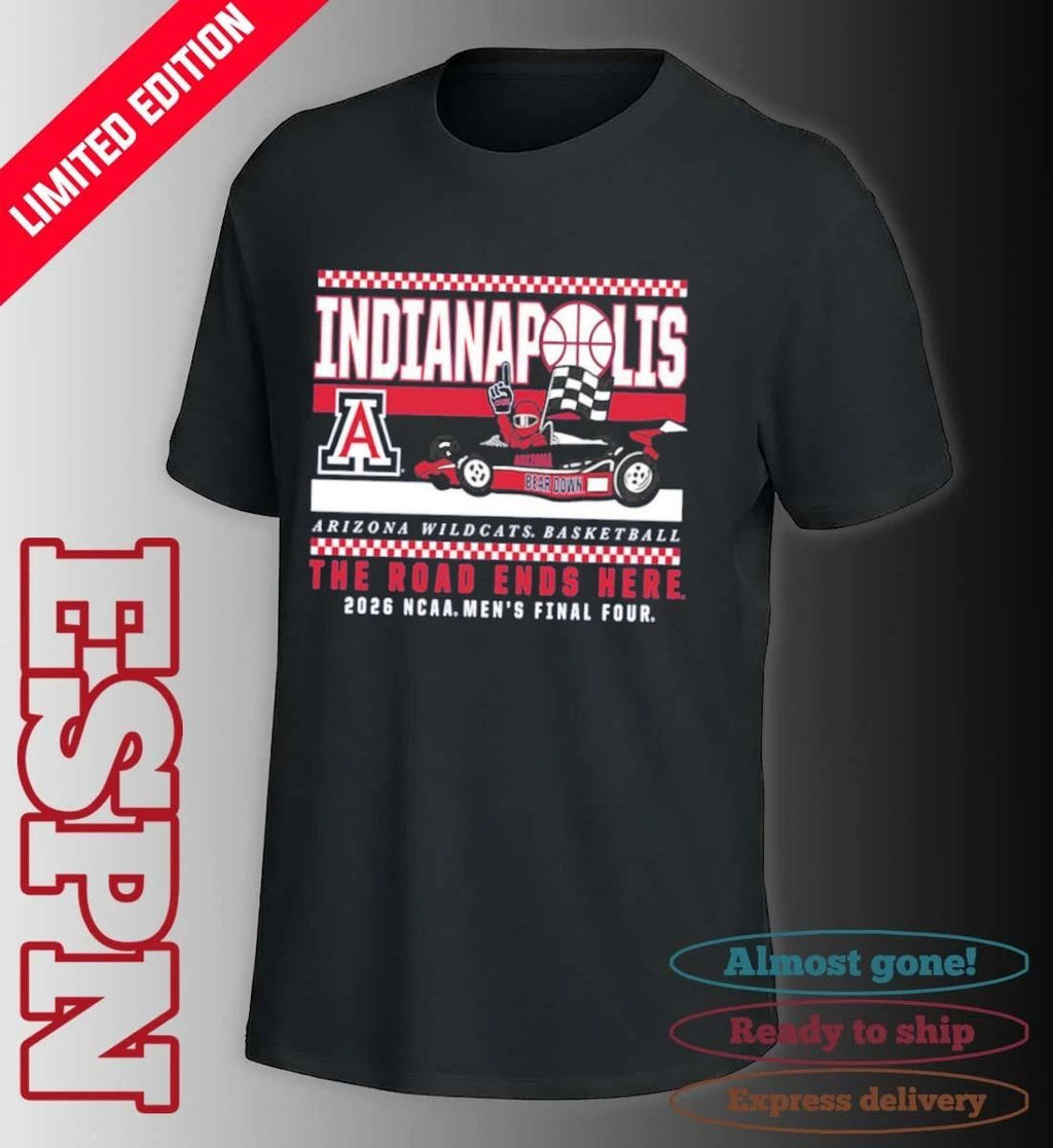 Arizona Men’s Basketball 2026 NCAA Final Four On The Road Again T-Shirt