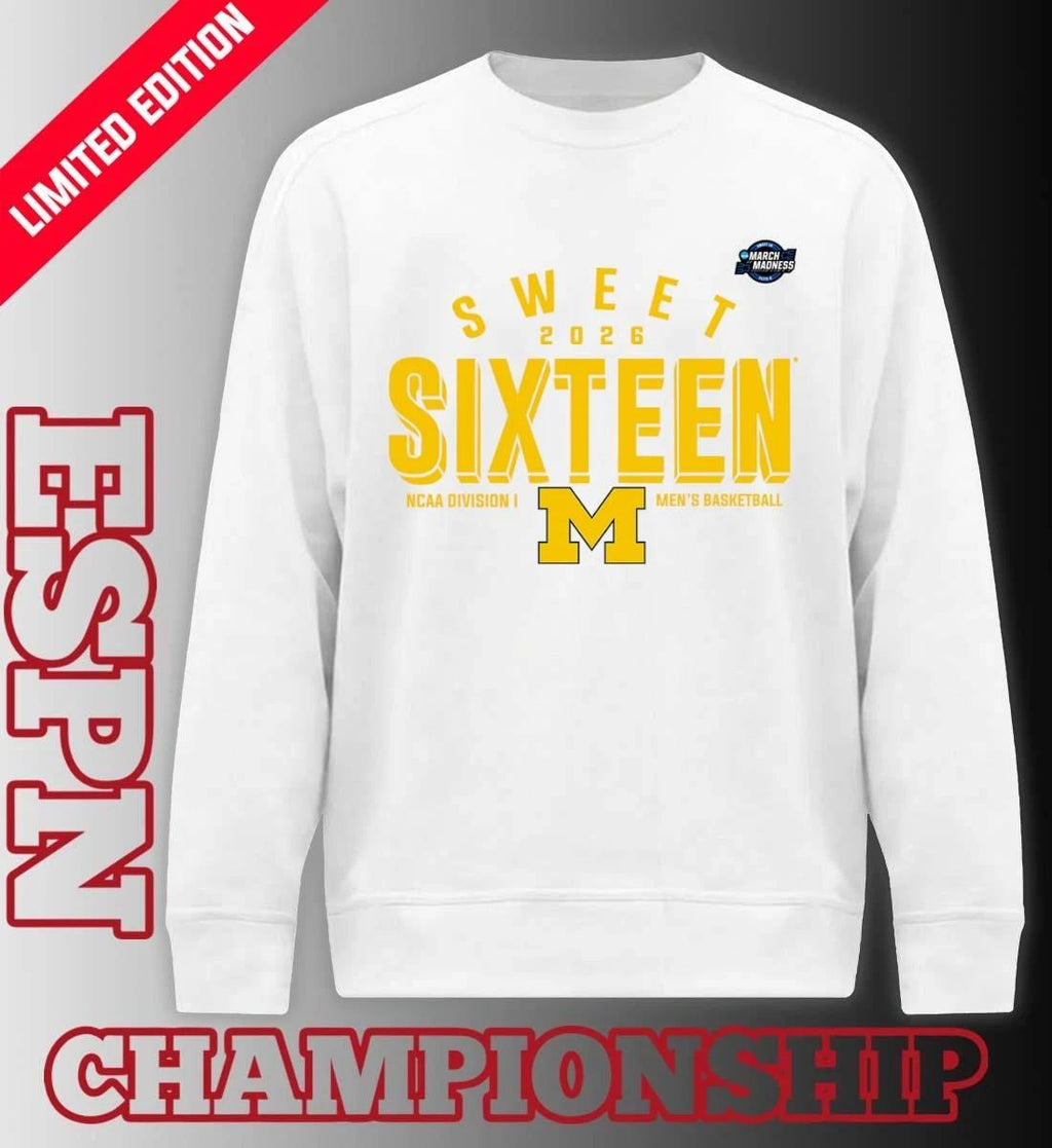 Sweet 16 Michigan Wolverines 2026 NCAA Men’s Basketball T-Shirt