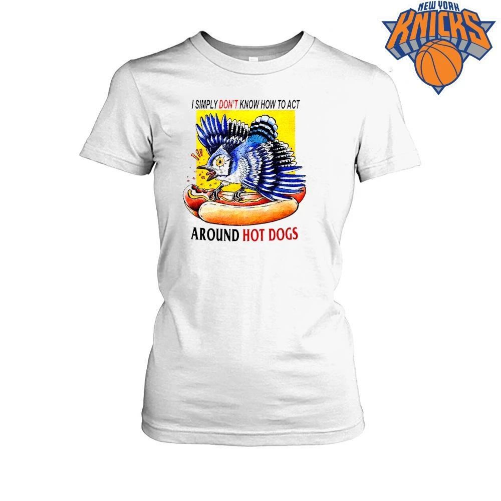 Distressed Angry Blue Jay Eating Hot Dog Weirdcore Meme T Shirt