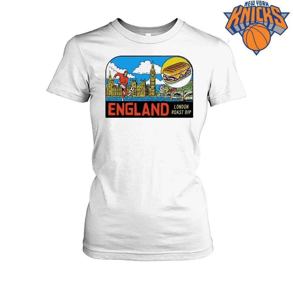 Vintage England Soccer London Roast Dip Big Ben Football Stadium Shirt