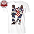 Jack and Quinn Hughes USA Flag T-Shirt
