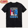 I May Live In Georgia But On Gameday My Heart And Soul Belongs To Detroit Lions Shirt