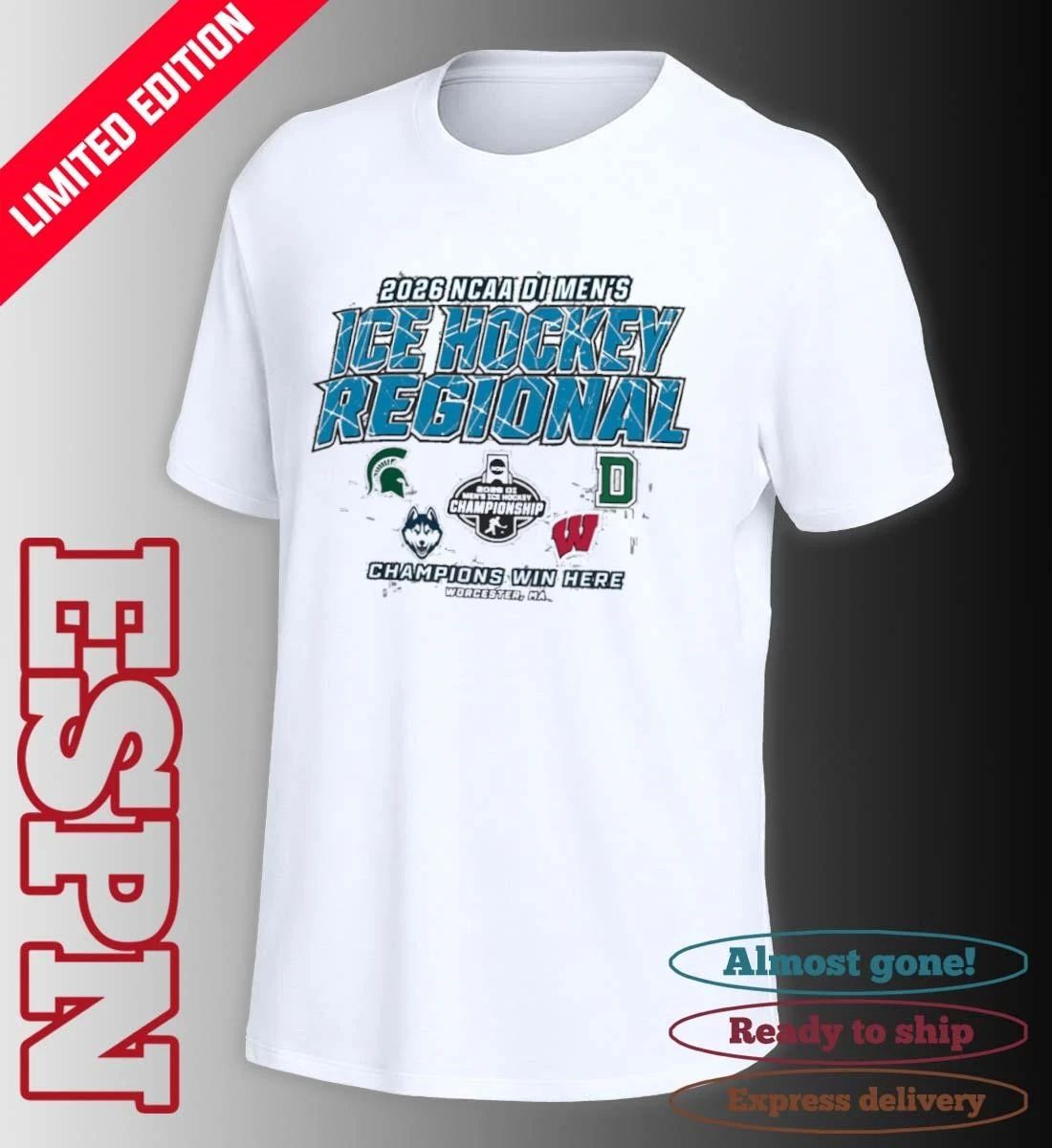 Worcester Regional 2026 NCAA DI Men’s Ice Hockey T-Shirt