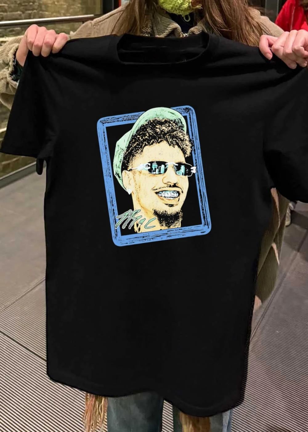 Man with sunglasses and grillz portrait shirt