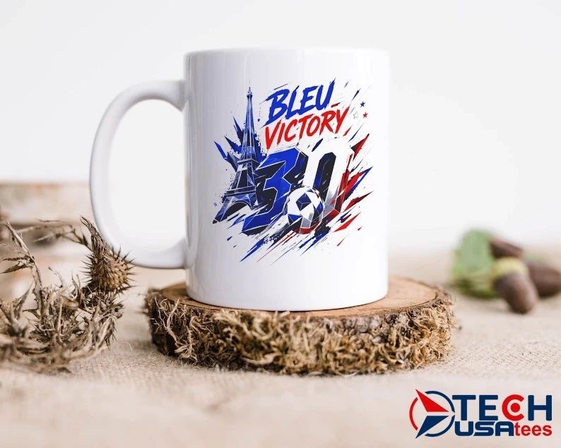 Bleu Victory 30 France Soccer Eiffel Tower shirt
