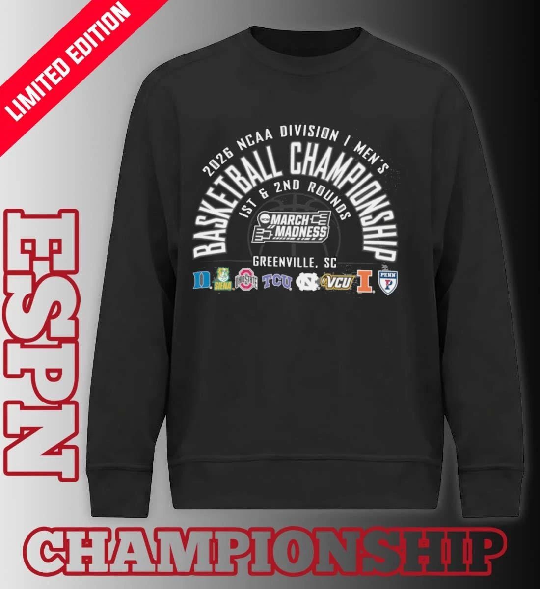 Greenville, SC 2026 NCAA DI Men’s Basketball Championship – 1st, 2nd Rounds Shirt