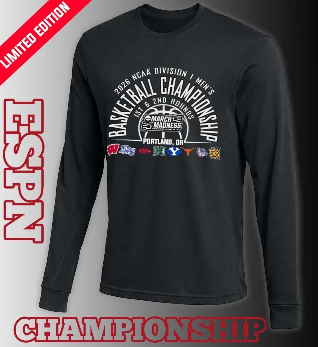 Portland Regional 2026 NCAA DI Men’s Basketball Championship T-Shirt