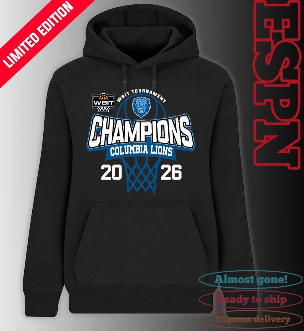 WBIT Tournament Champions 2026 Columbia Lions Basketball T-Shirt