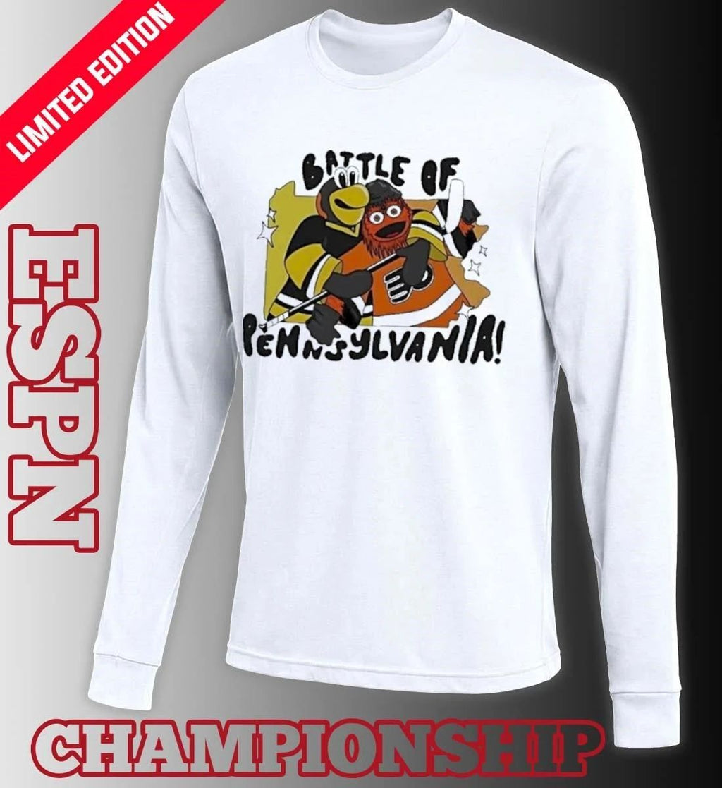 Pittsburgh Penguins Vs Philadelphia Flyers Mascot Battle Of Pennsylvania NHL Playoffs shirt