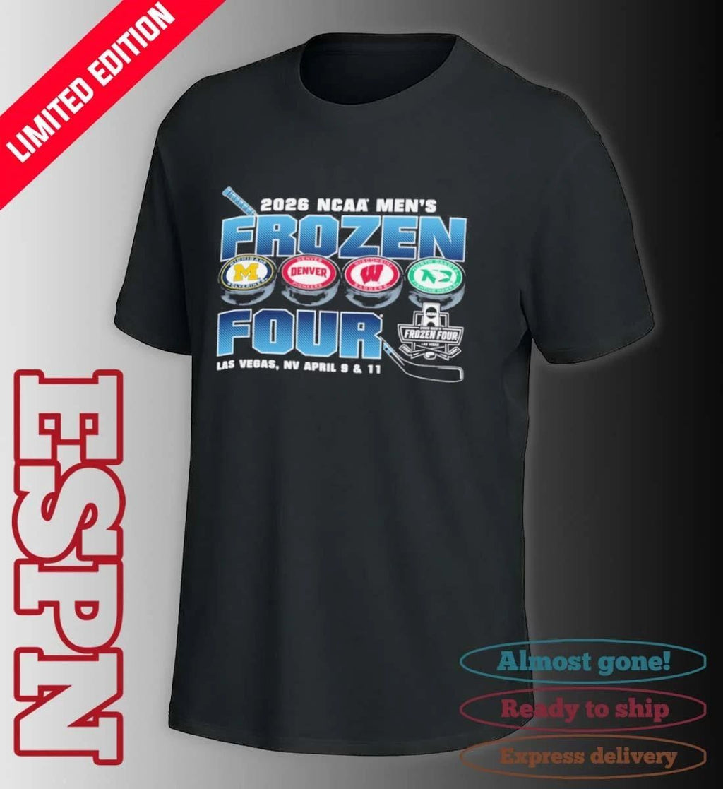 April 9 & 11 NCAA Men’s Frozen Four 4 Teams 2026 Las Vegas Shirt