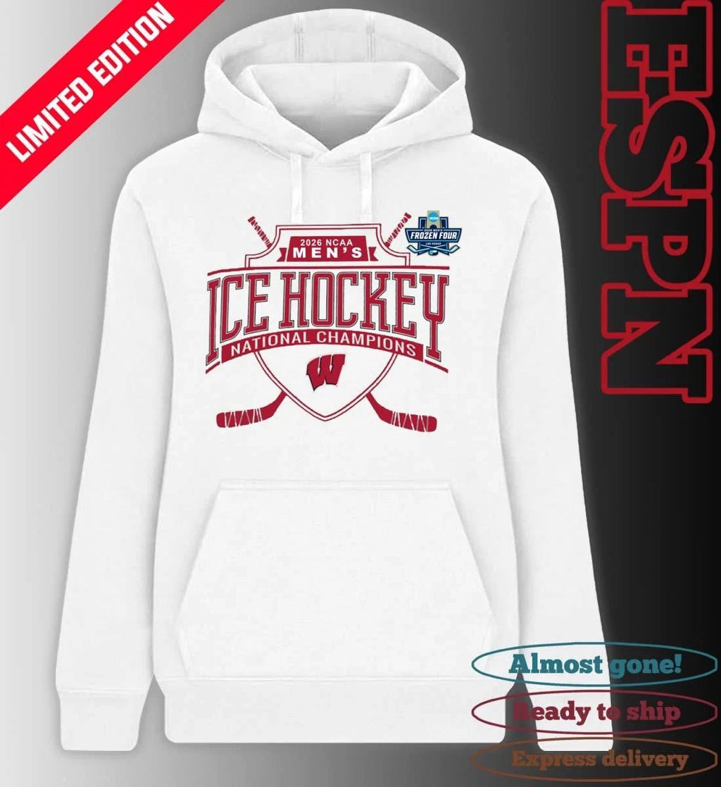 Wisconsin Badgers 2026 NCAA Men’s Ice Hockey National Champions T-Shirt