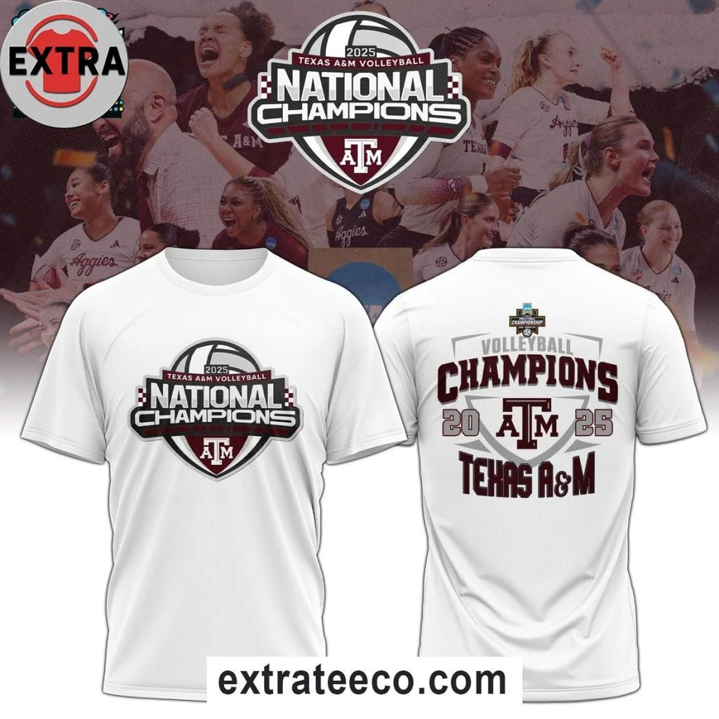 Original Texas A26M Aggies NCAA Women’s Volleyball National Champions 2025 Logo Shirt