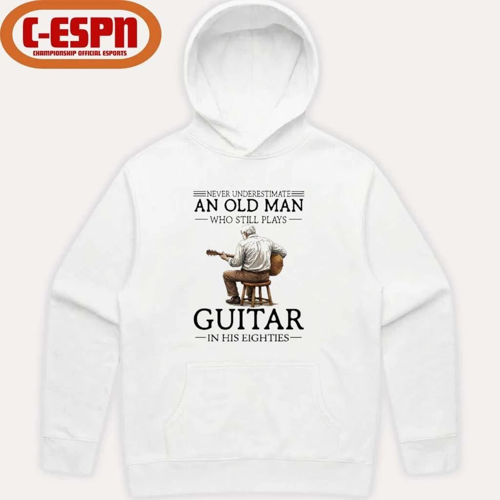 Never Underestimate An Old Man Who Still Plays Guitar In His 80s Shirt