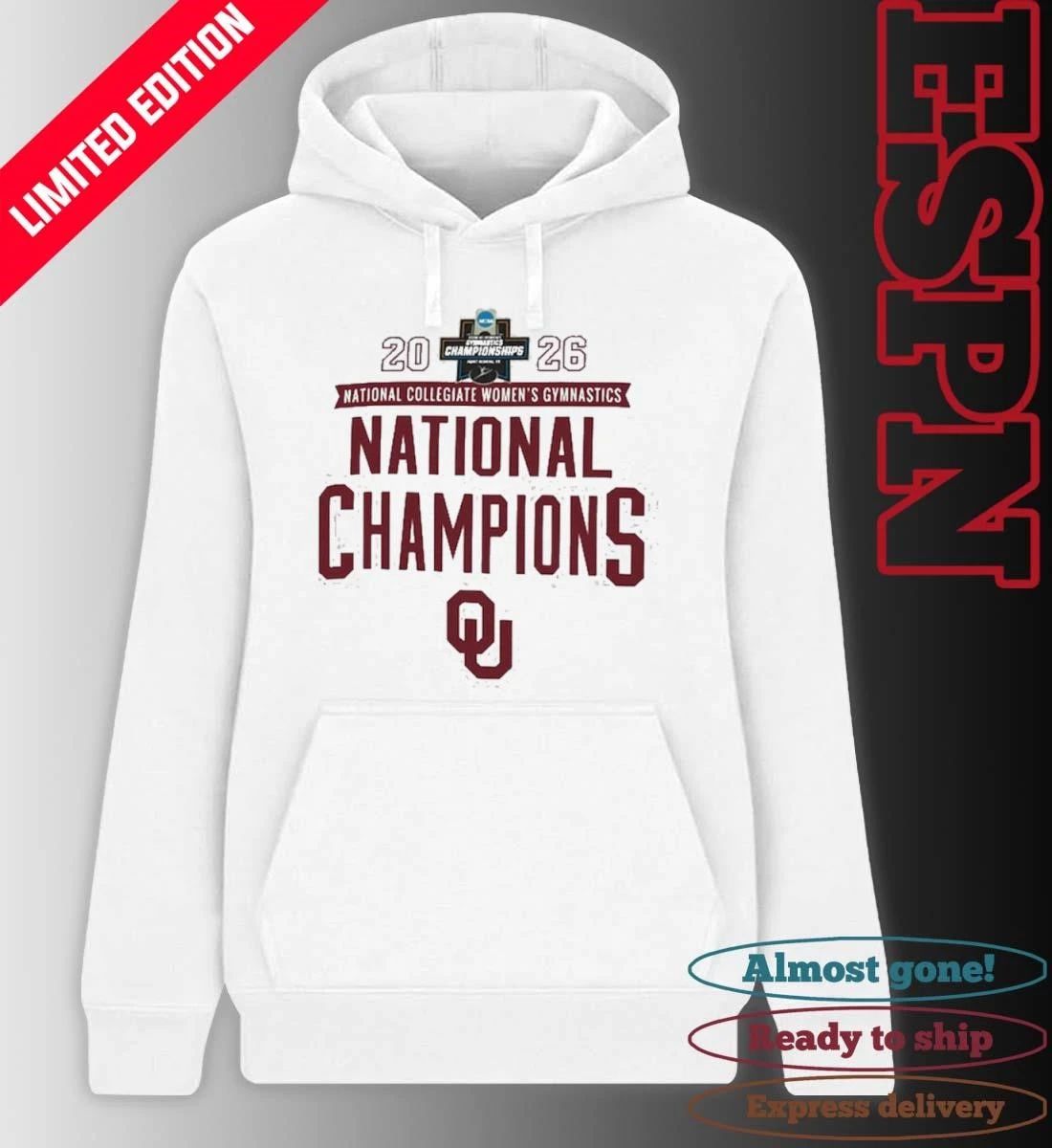 Oklahoma Sooners 2026 NCAA Women’s Gymnastics National Champions Official T-Shirt