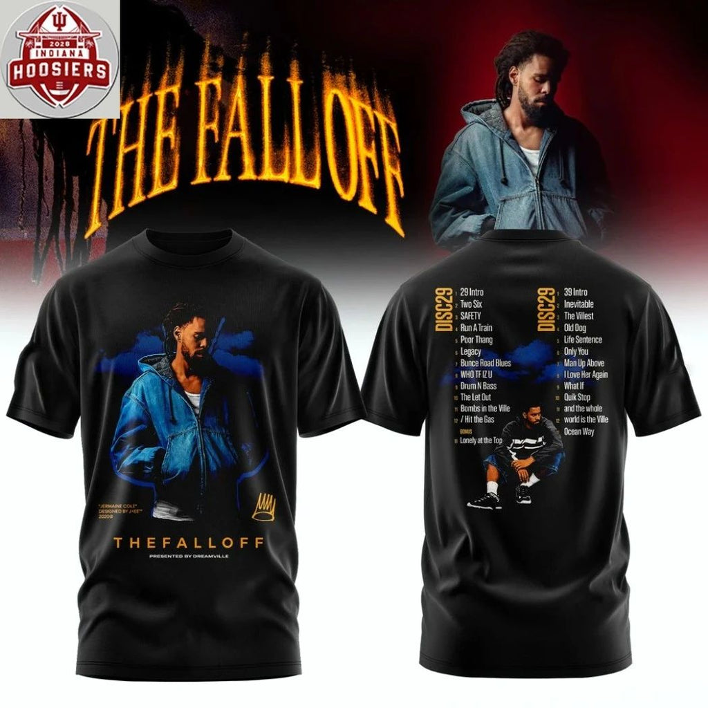 J.Cole 2026 The Fall Off New Album Tracklist Celebration Hoodie T-Shirt