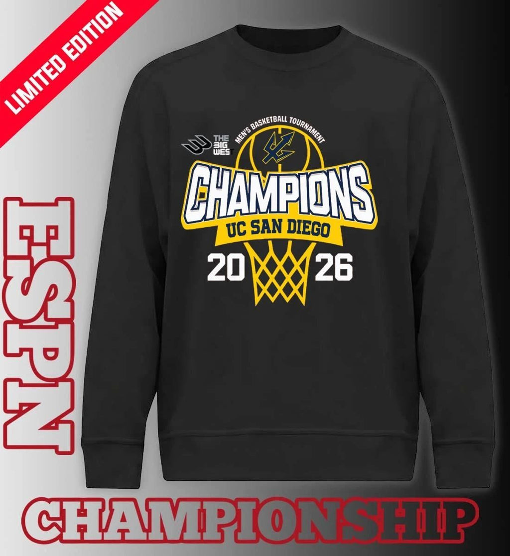 Big West Conference Men’s Basketball Tournament 2026 Champions UC San Diego Tritons T-Shirt