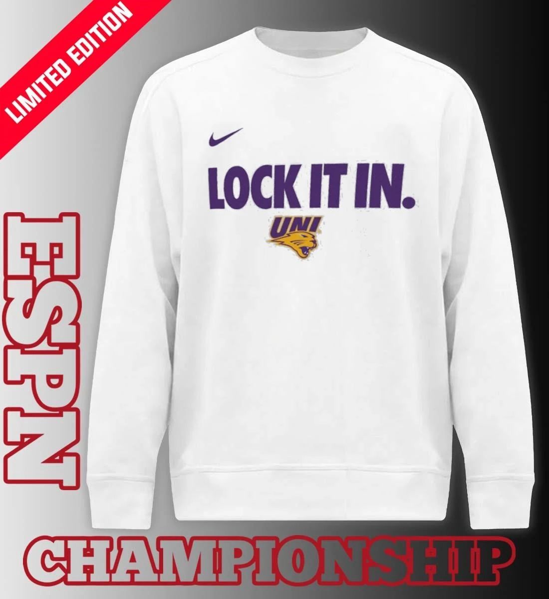 University of Northern Iowa Basketball Lock It In Bench T-Shirt
