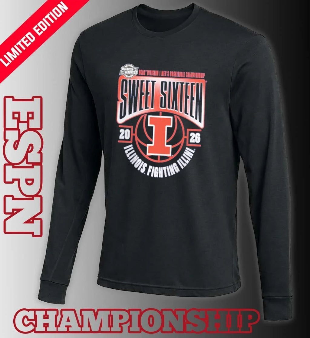 Illinois Fighting Illini Sweet 16 NCAA DI Men’s Basketball Tournament March Madness 2026 T-Shirt