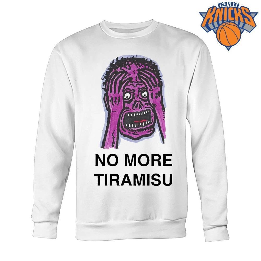 No More Tiramisu Funny Screaming Purple Face Dessert Overdose Meme Shirt