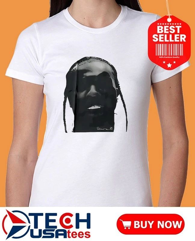 Travis wearing Pop Smoke swag head shirt
