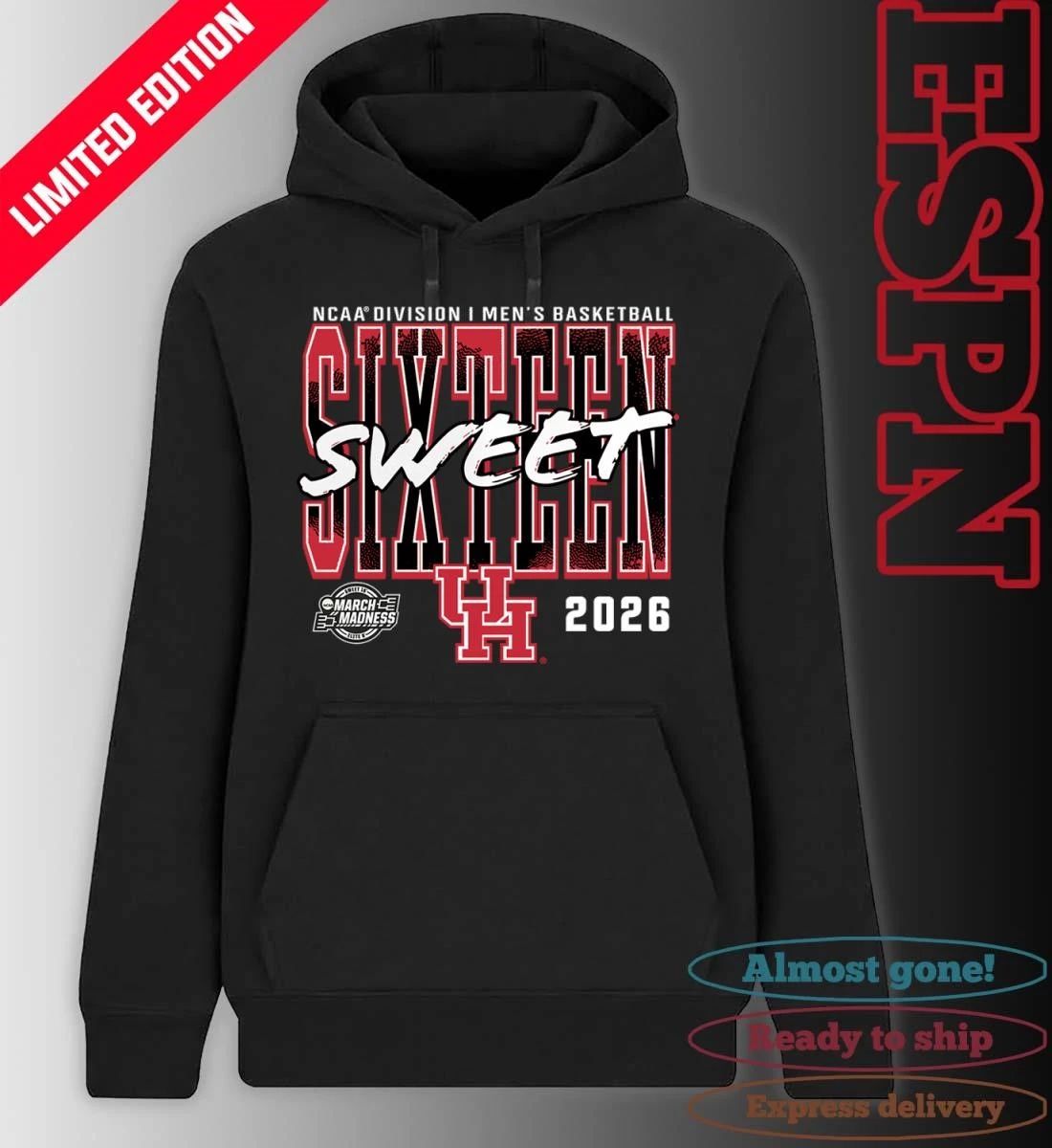 Houston Cougars 2026 NCAA Men’s Basketball Tournament March Madness Sweet 16 T-Shirt