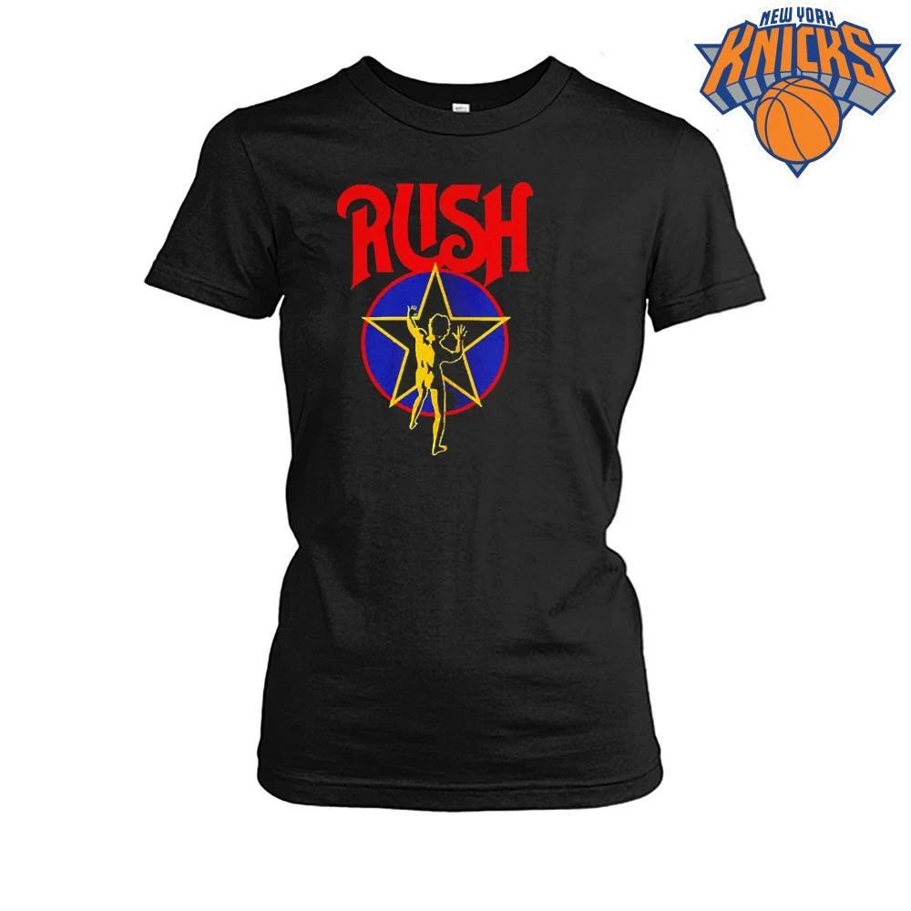 Rush Band Naked Man Red Star Tribute Rock Graphic Shirt