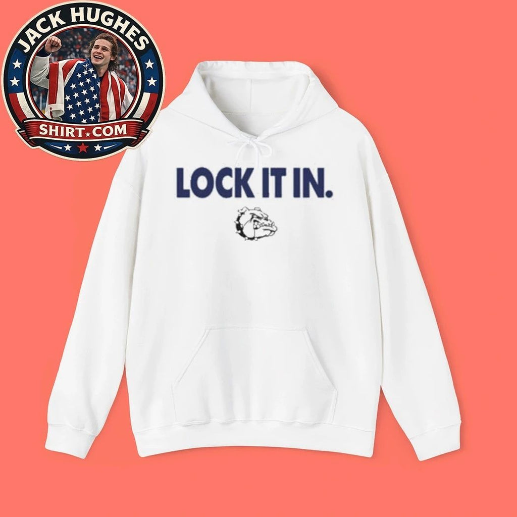 Lock It In Gonzaga Bulldogs Shirt – Gonzaga Basketball Fan Graphic T-Shirt