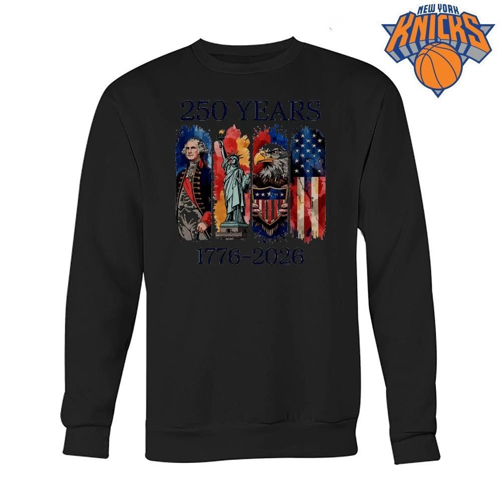 United States Semiquincentennial 250 Years 1776 2026 George Washington Statue of Liberty Eagle American Flag Shirt
