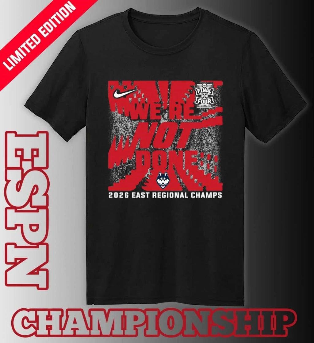 UConn Huskies 2026 NCAA Men’s Basketball East Regional Champions T-Shirt