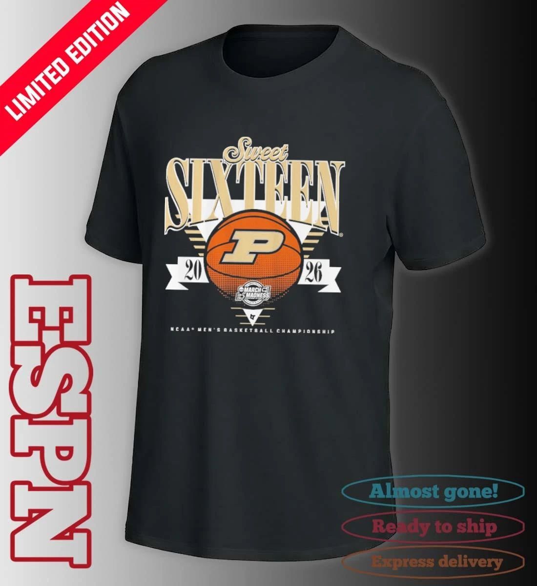 Purdue Boilermakers MBB 2026 Sweet Sixteen Shirt