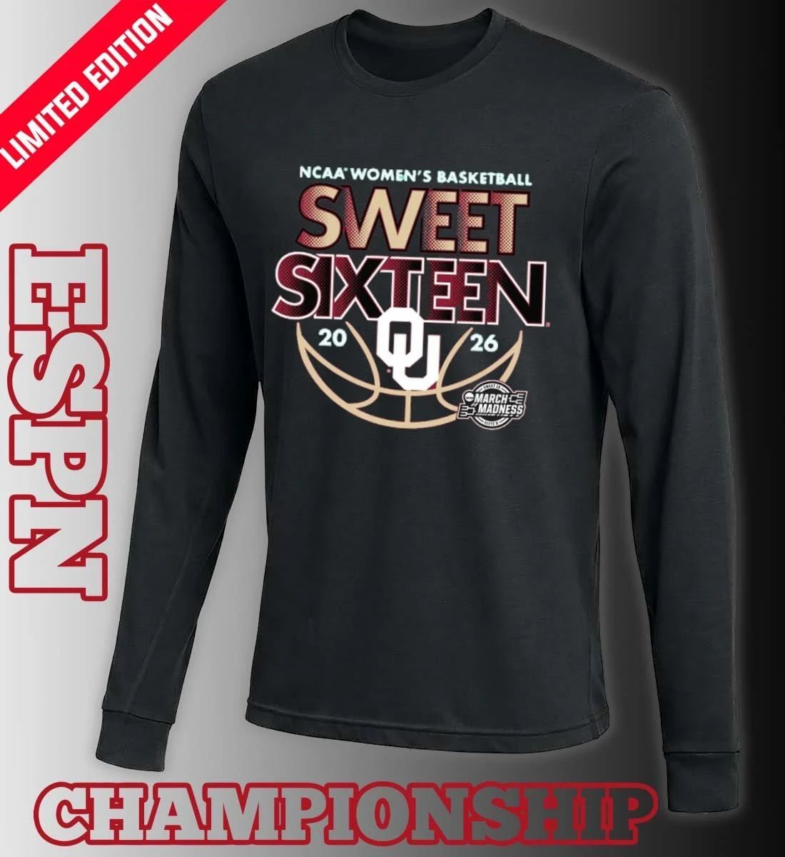 Sweet Sixteen 2026 Oklahoma Women’s Basketball Shirt