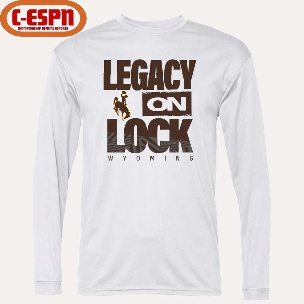Wyoming Cowgirl Basketball Legacy On Lock Bench T-Shirt