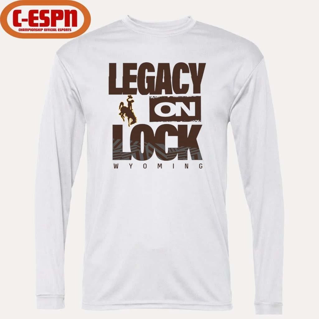 Wyoming Cowgirl Basketball Legacy On Lock Bench T-Shirt