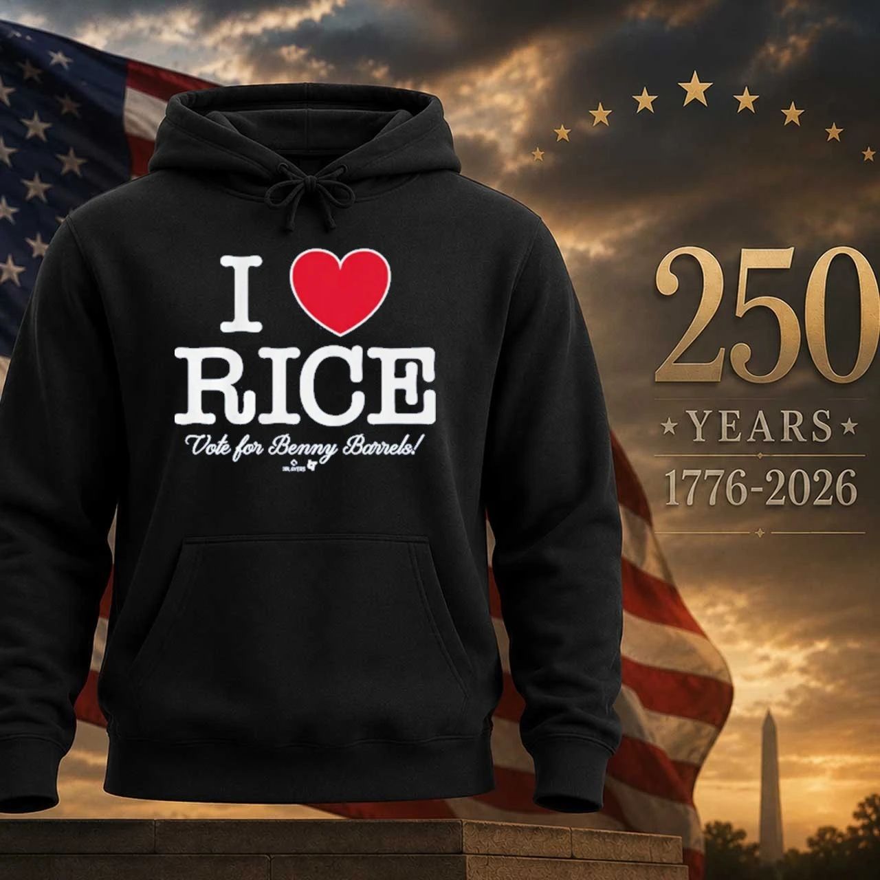 I Love Rice Ben Rice Vote for Benny Barrels T-Shirt