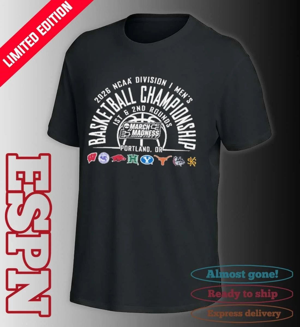 NCAA Men’s March Madness Portland, Or 8 Teams T-Shirt